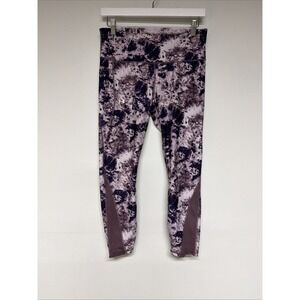 Under Armour Leggings Womens L Purple Tie Dye Mid Rise Compression Ankle‎ Skinny